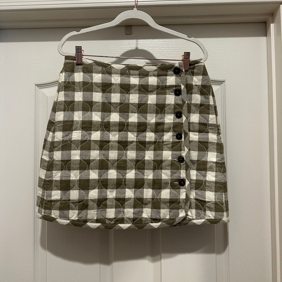 Madewell Quilted Flannel Mini Skirt in Gingham Check size 4 - Picture 6 of 11